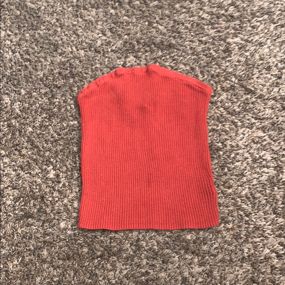 American Eagle Red Ribbed Knit Tube Top Size Extra Small